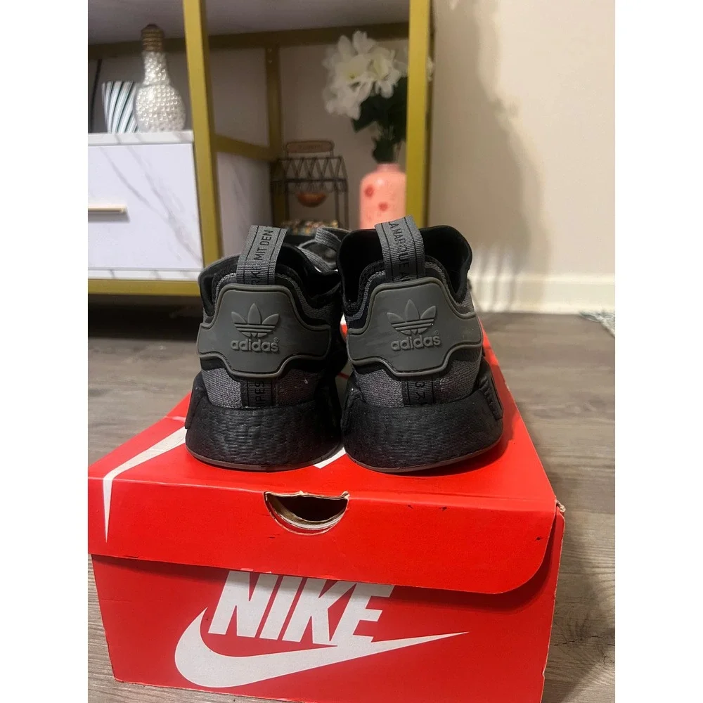 adidas NMD R1 Men's Grey Four Core Black FV1733 Size 9